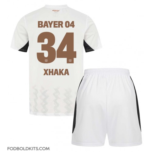 Bayer Leverkusen Granit Xhaka #34 Udebanesæt Børn 2024-25 Kortærmet (+ Korte bukser)